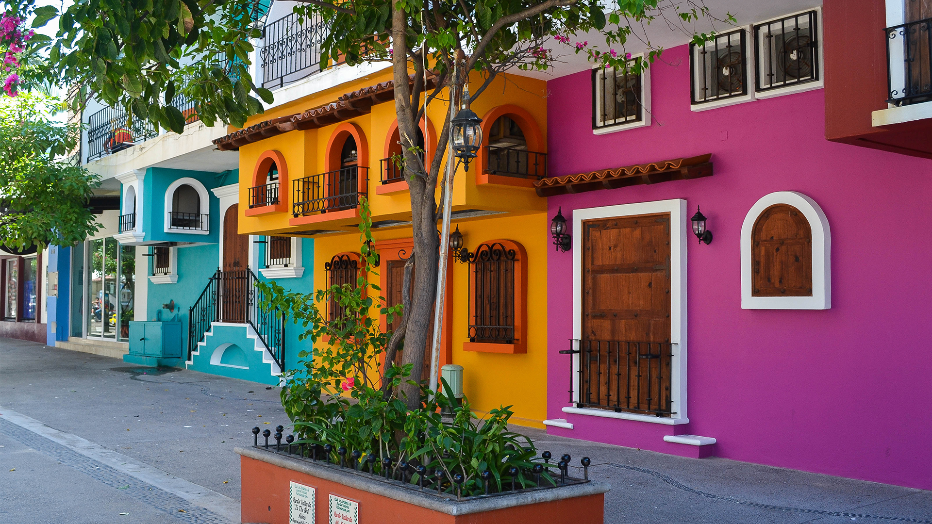 Colorful houses in Puerto Vallarta