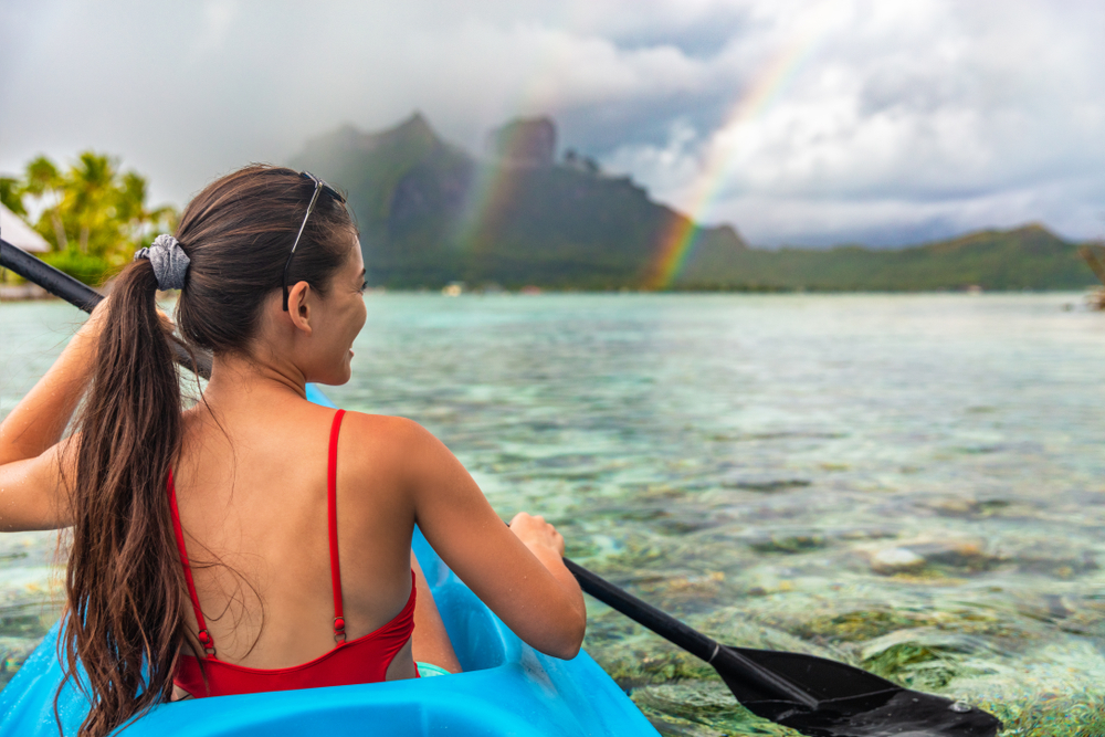 Kayaking in French Polynesia